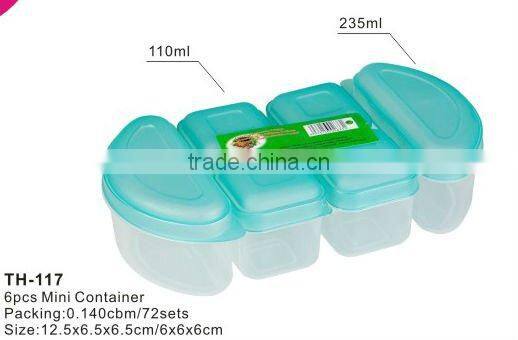 Plastic mini combine storage bento lunch box and food containers