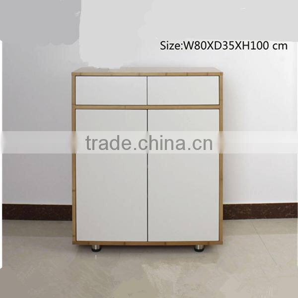 Durable bamboo shoe storage cabinet furniutre design