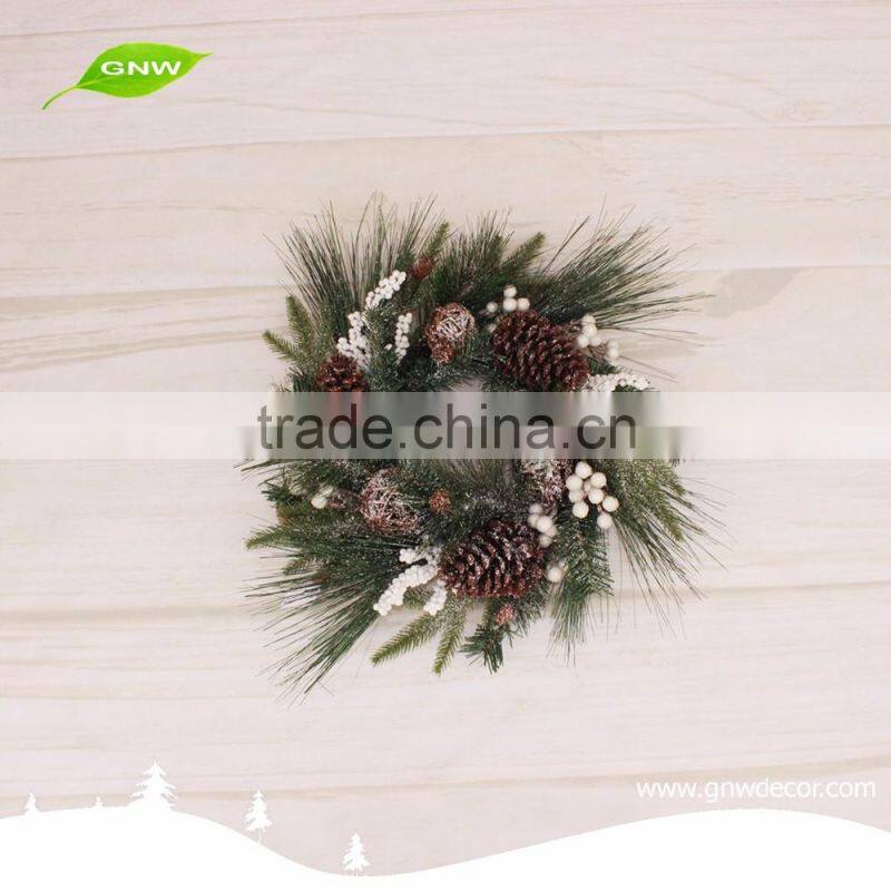 GNW CHWR-1605028 Customized Promotional real small christmas wreaths with ornaments