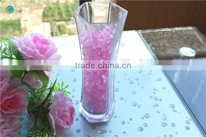 noble factory outlet pink transparent glass vases