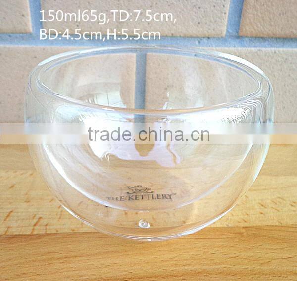 150ml 5oz double wall glass coffee cup double wall glass cup