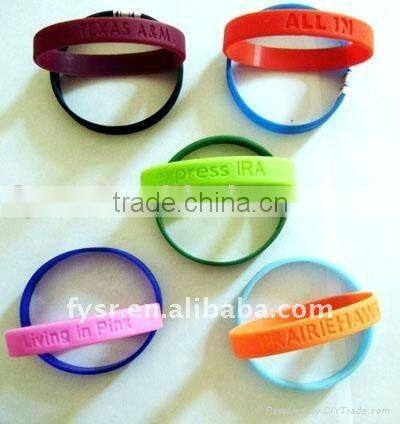 special colored silicone sport wrisband for boys