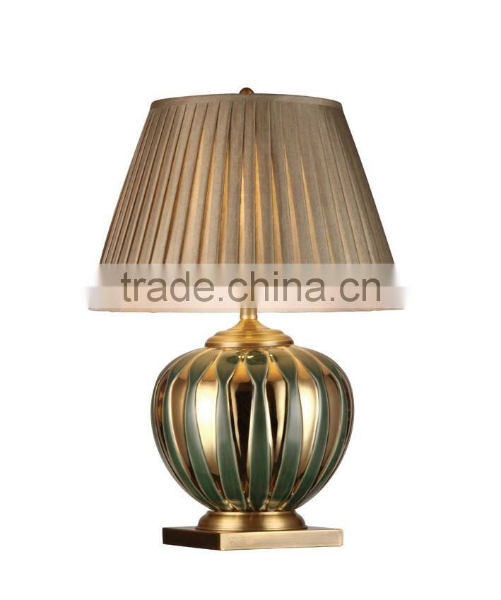 BISINI Luxury Decorative Gilding Ceramic Ball Shape Table Lamp