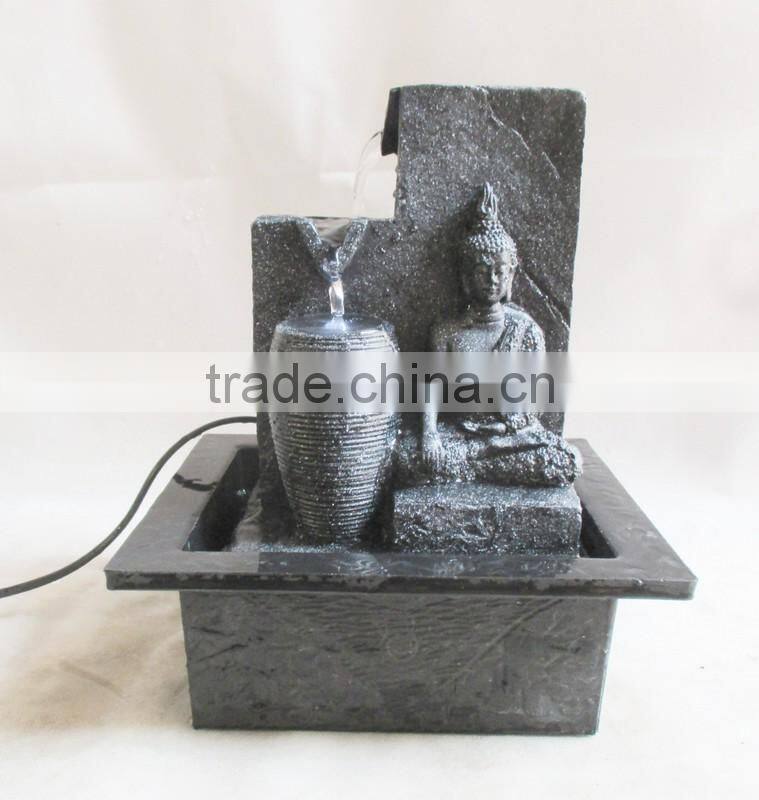 Indoor buddha table fountain with water vat design