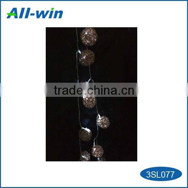 attractive cyrstalline ball-shaped solar light with 10pcs white LED