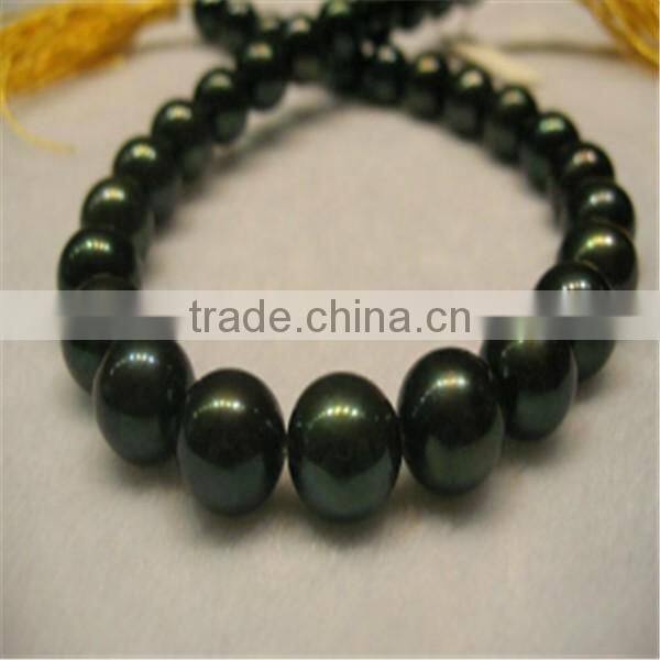 AAA 12-14mm peacock color baroque Tahitian pearl strand