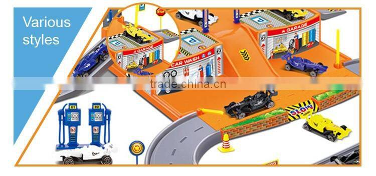 DIY Kid parking toy super garage playset