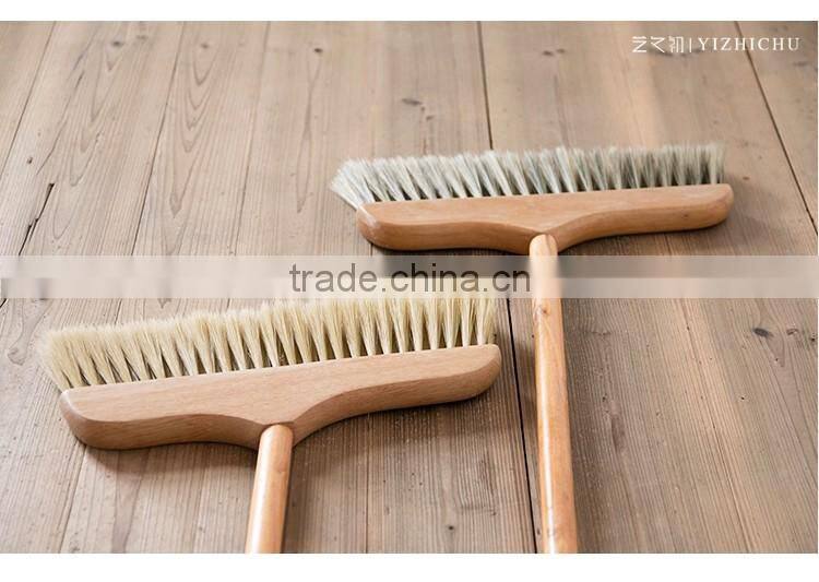 wood handle plastic soft floor broom