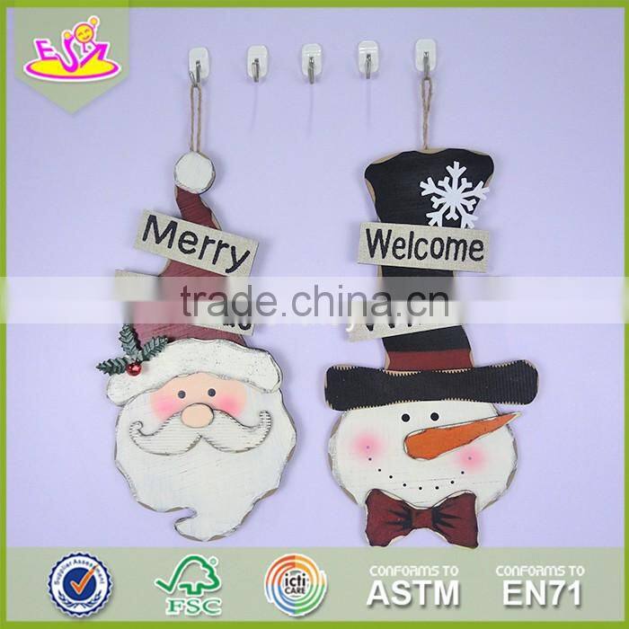 2017 New design wooden christmas decorations cube wooden christmas decorations fashionable wooden christmas decorations W09D007