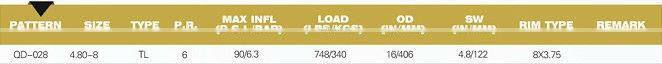 4.80-8 lawn mower/snow &mud tire