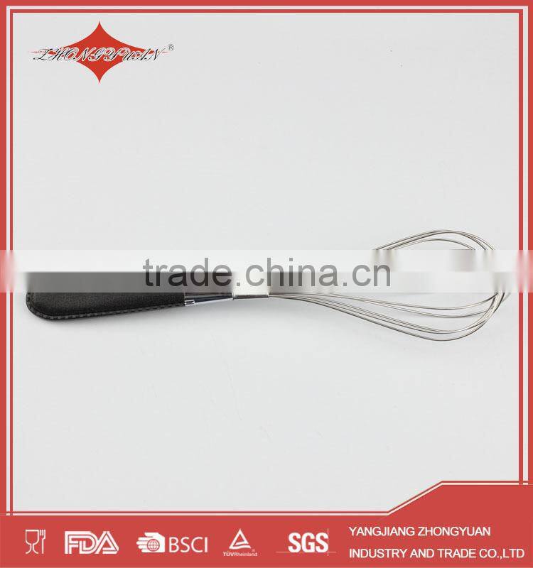 10" rotating stainless steel manual wire egg beater kitchen whisk