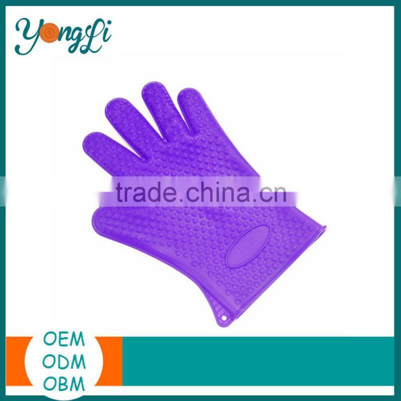 Amazon Hot Wholesale High Temperature Heat Resistant Non-stick BBQ Oven Baking Silicon Gloves
