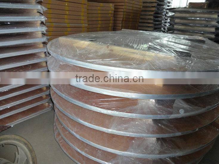 plywood ALU edge banquet folding round dining table with USA leg