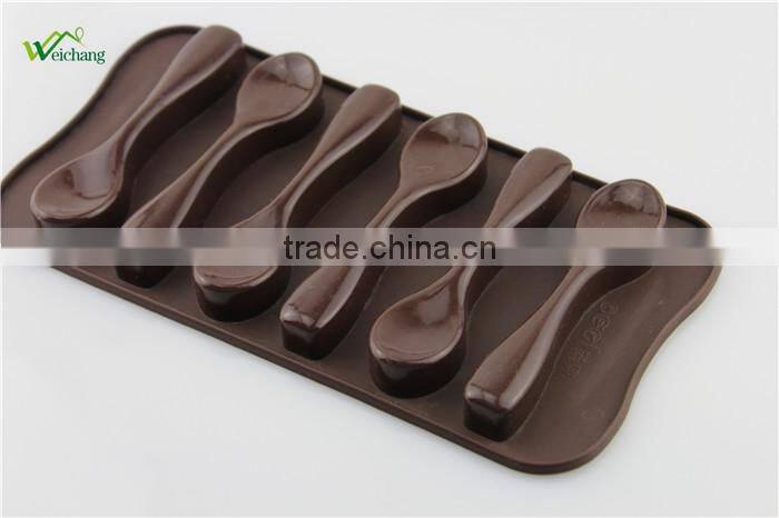 WCJB046 Silicone Spoon Shape Chocolate Cake Candy Mold Sugar Candy Baking Mold