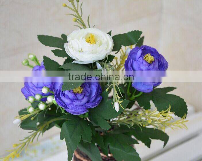 2014 mini rose stye flower, artificial silk flower bouquet