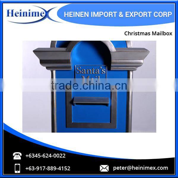 Premium Quality Blue and Silver Christmas Mailbox