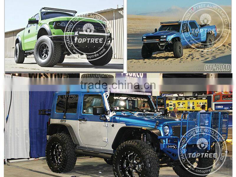 18" Off Road LED Light Bar with Integrated Amber LED Strobe Light Head