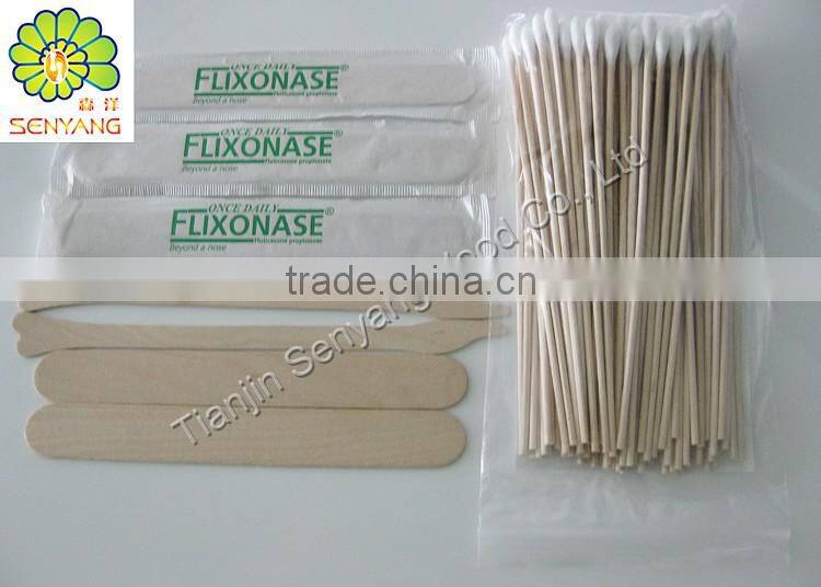 natural wood disposable adult use tongue depressor spatulas