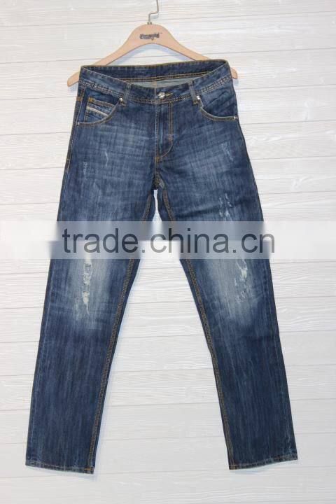 GZY Mens High Quality Designer light Scratch Denim Biker Jeans denim fabric for jeans stock