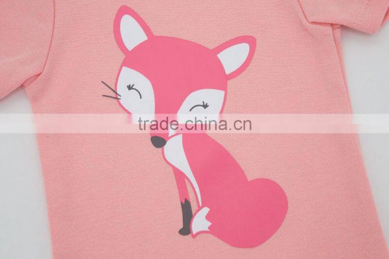 2017 Summer Clothes Short Sleeve 100% Cotton Baby Rompers Girl