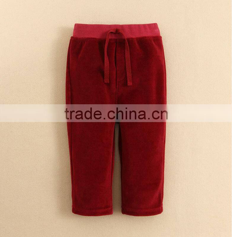 mom and bab 2014 baby clothes 100% polyester velvet pants
