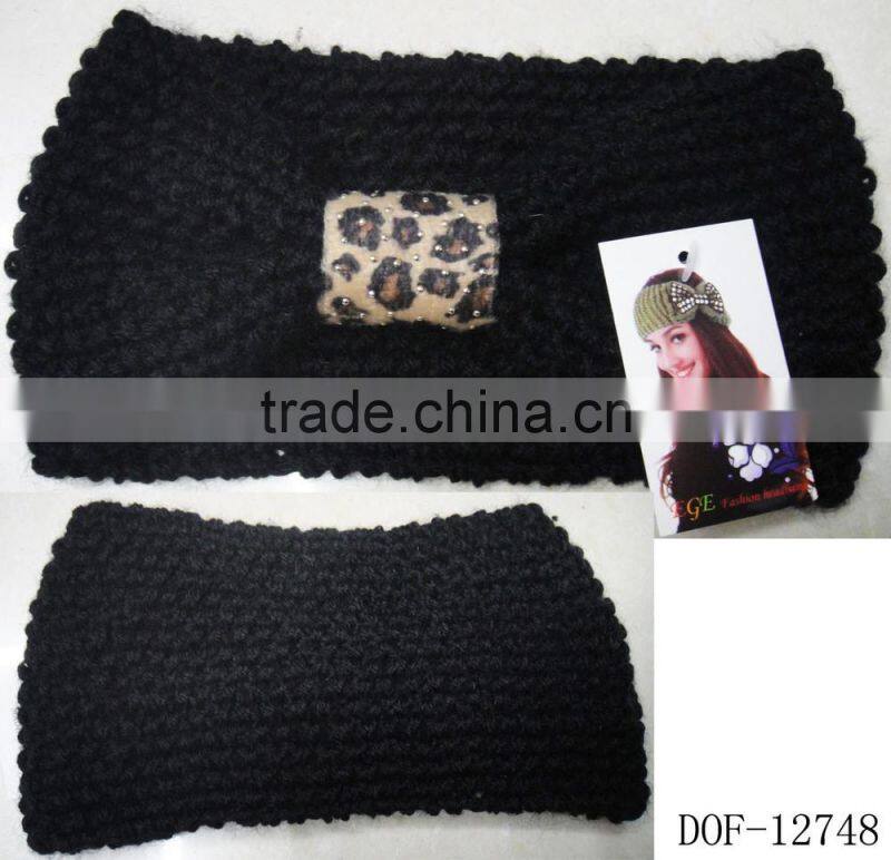 Fashion winter popular leopard knitted hot headband