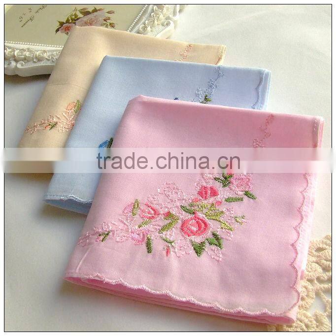 Wholesale high quality embroidered handkerchief