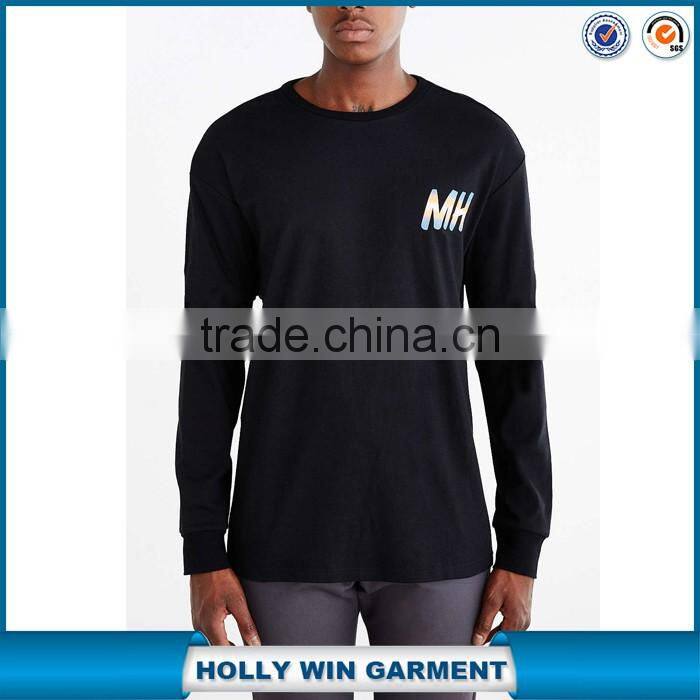 Cut and sew design long sleeves custom tshirt