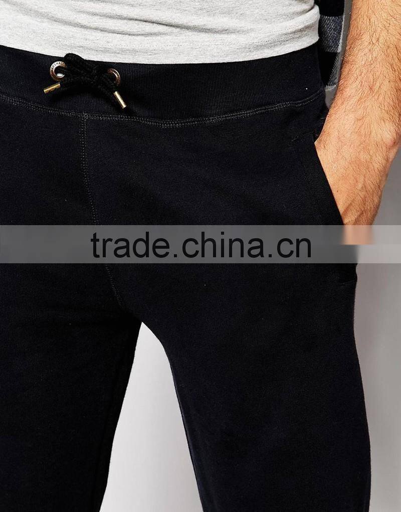 plain black Varsity Fitted Joggers blank