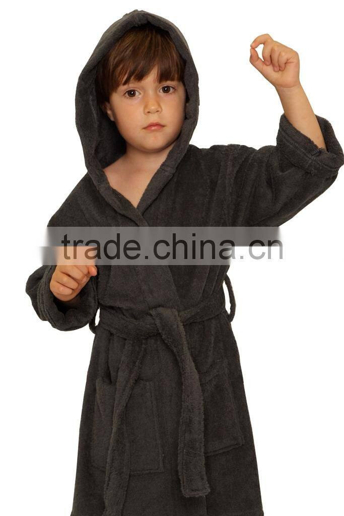 100 cotton kids terry hooded bathrobes