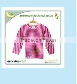 100% cotton round collar pink printed kids t shirt