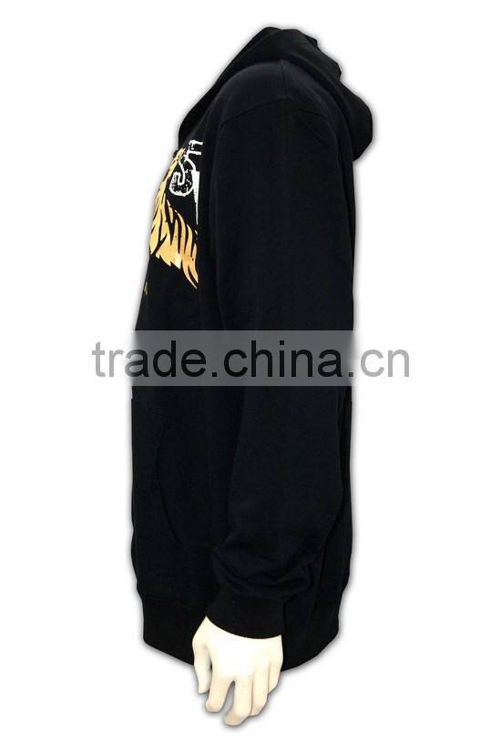 China manufacture high quality black fashionable mens plain colored hoodies