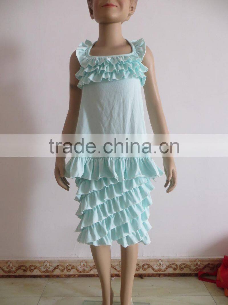 Baby Girls Clothing Spring And Summer Sleeveless Outfits And Ruffle Skirs Set Wholesale Toddler Girls Boutique Clothing QL-310