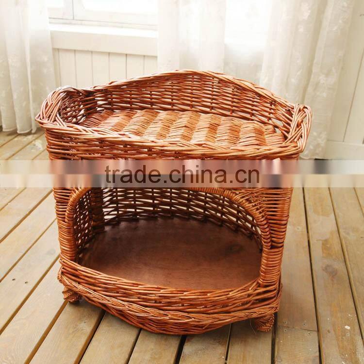 R1902H outdoor indoor durable willow woven pet dog house wicker cat house