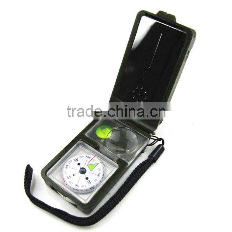 Multi-function 10 in 1 Military Tool Compass Hygrometer Led Light Thermometer Flint Fire Starter Outdoor Hiking Camping Survival