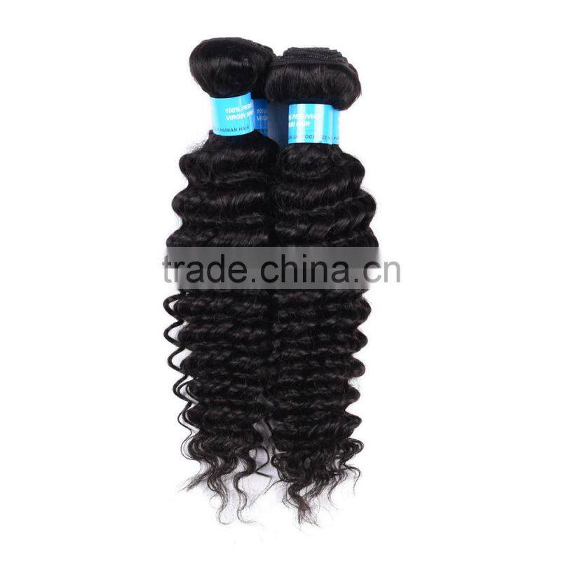 Double Drawn Weft Loose Wave 7A 8A unprocessed peruvian/brazilian deep wave hair