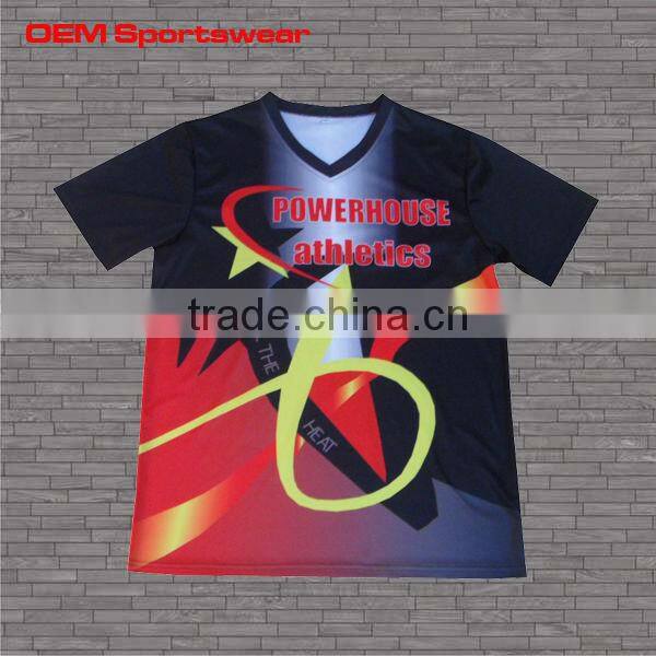 Sublimation latest t shirts v neck designs for men