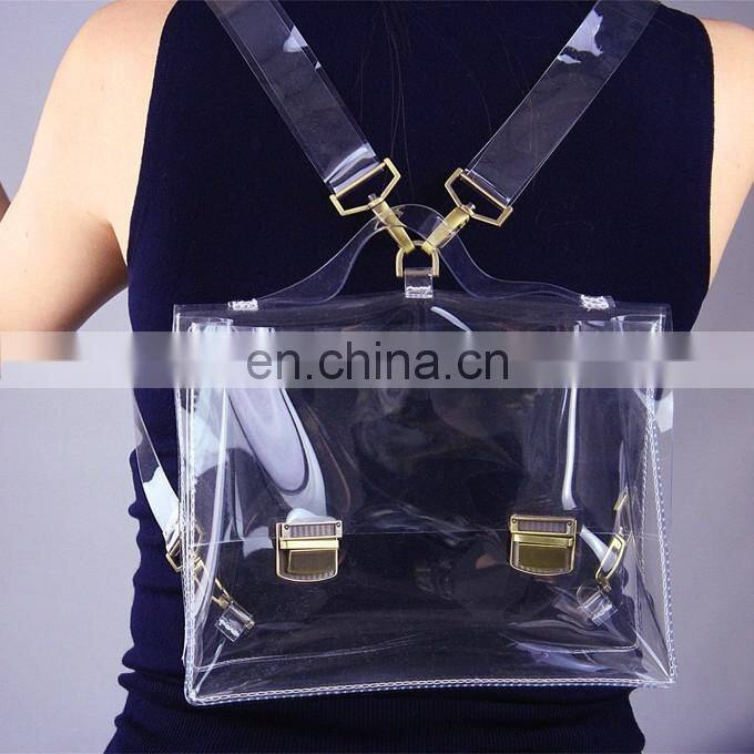 Clear Backpack Convertible Satchel Plastic Detachable Strap Shoulder Bag