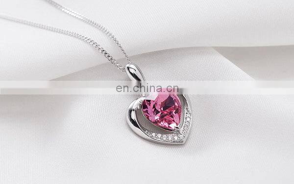 925 silver box chain forever heart necklace high quality
