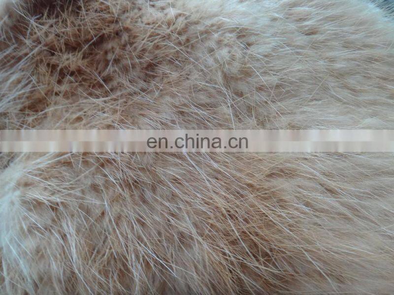 Knitted fur vest waistcoat women nutria fur mini vest