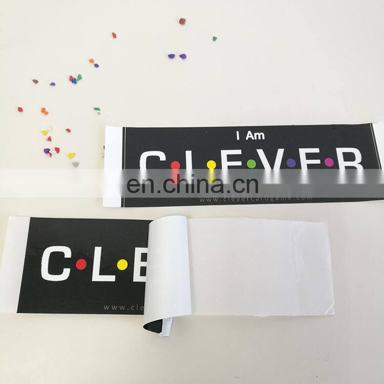 china printing company waterproof self adhesive logo printing piece paper sticker