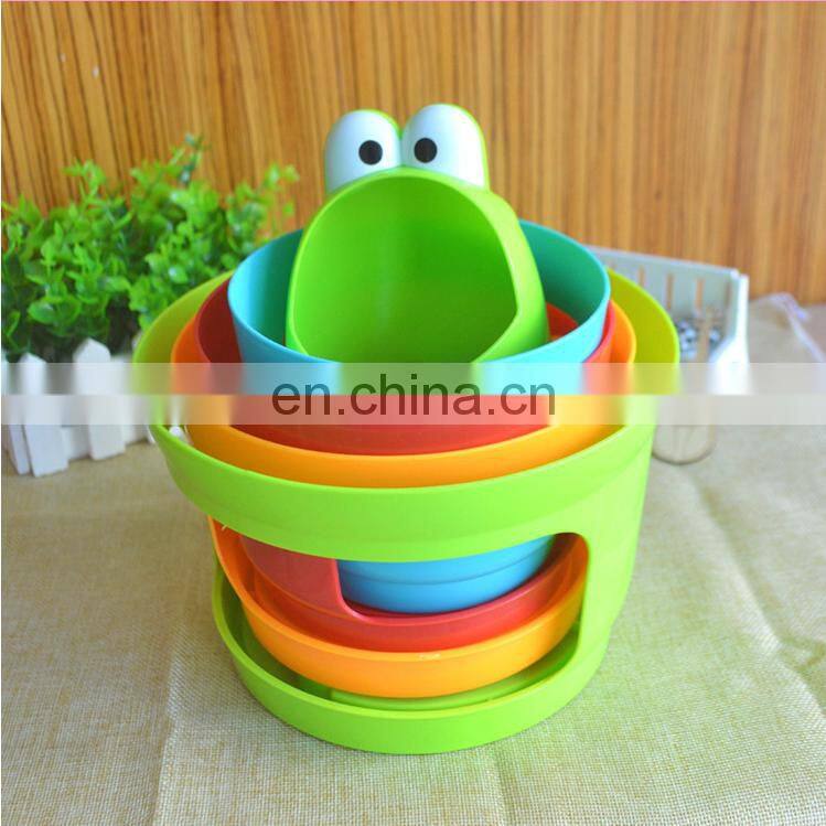 Cartoon plastic stacking toys educational baby game