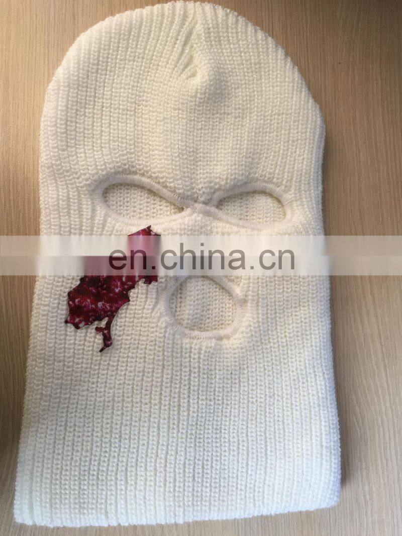 new hot sale custom climing bike 3 hole balaclava knit ski mask knitted mask hats beanie hats caps brown wholesale