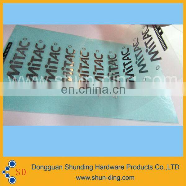 Free tooling charge electroforming nickel computer logo sticker