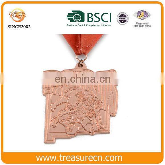 Die cut zinc alloy custom made color filled metal old sports muay thai medal