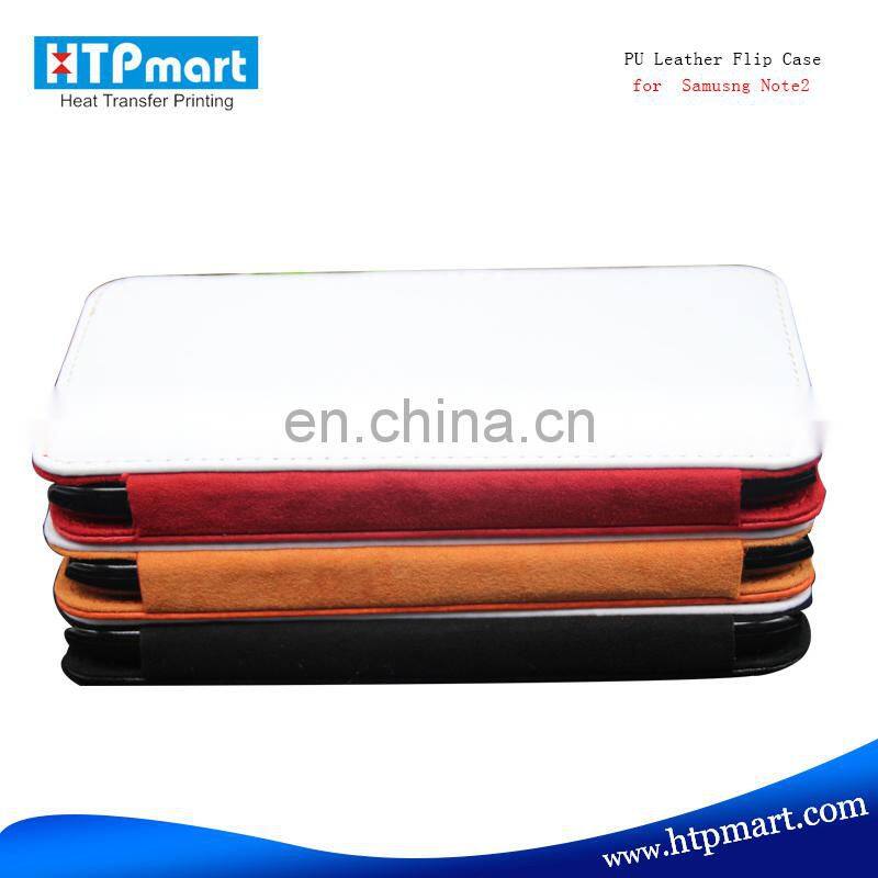 PU Leather Clamshell wallet card slot Sublimation blank leather Phone case for iPhone 7