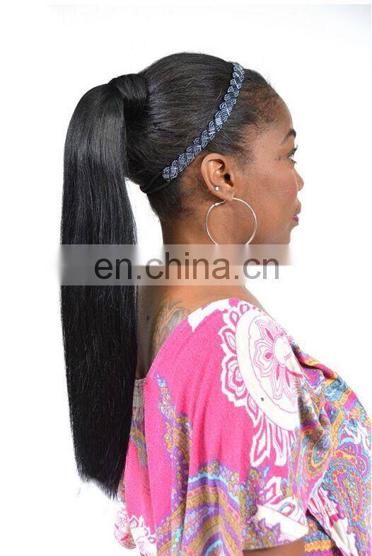 Professional Excellent Quality Brazilian Curly Afro Kinky Straight Hair Drawstring Ponytail For Black Women
