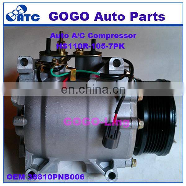 GOGO HS110R Auto A/C Compressor for H-onda CRV 2.4L 2002-2006 OEM : 38810PNB006 38870PNB006