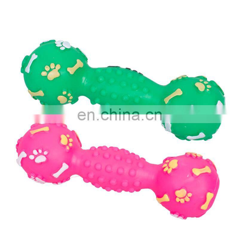 Dog Pet Product Scratching Dumbbell Shape Vocal Toy