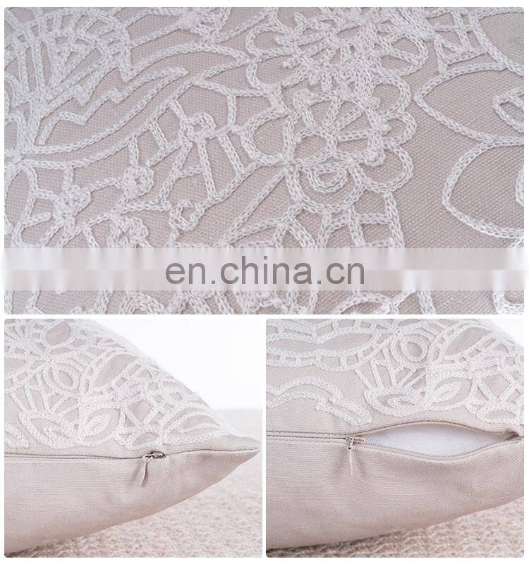 2018 Latest design custom embroidery 100% polyester/fabric cushion macrame pillow custom for sofa
